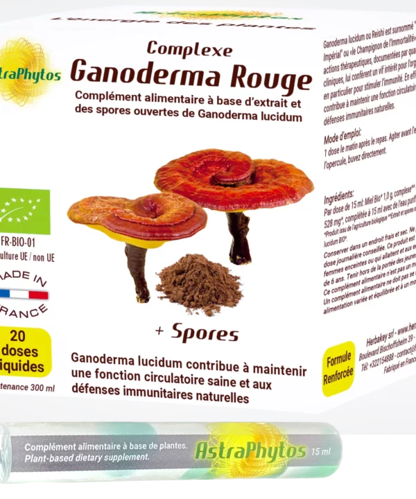 Boite Complexe Ganoderma Rouge 20 avec dose