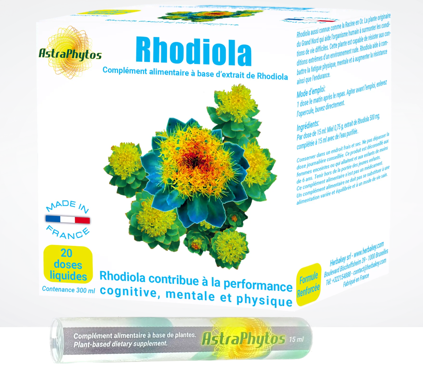 Rhodiola doses liquides Astraphytos Herbakey