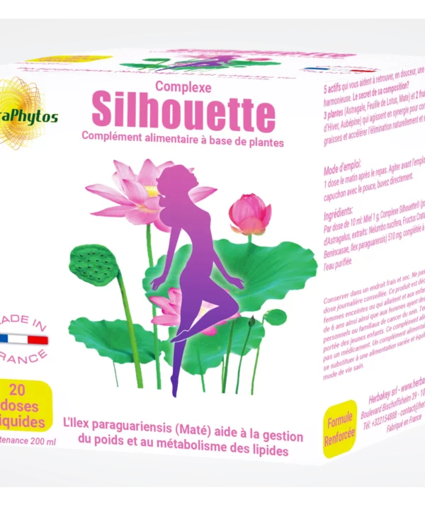 Boîte Complexe Silhouette, 20 doses liquides de 10 ml, Herbakey