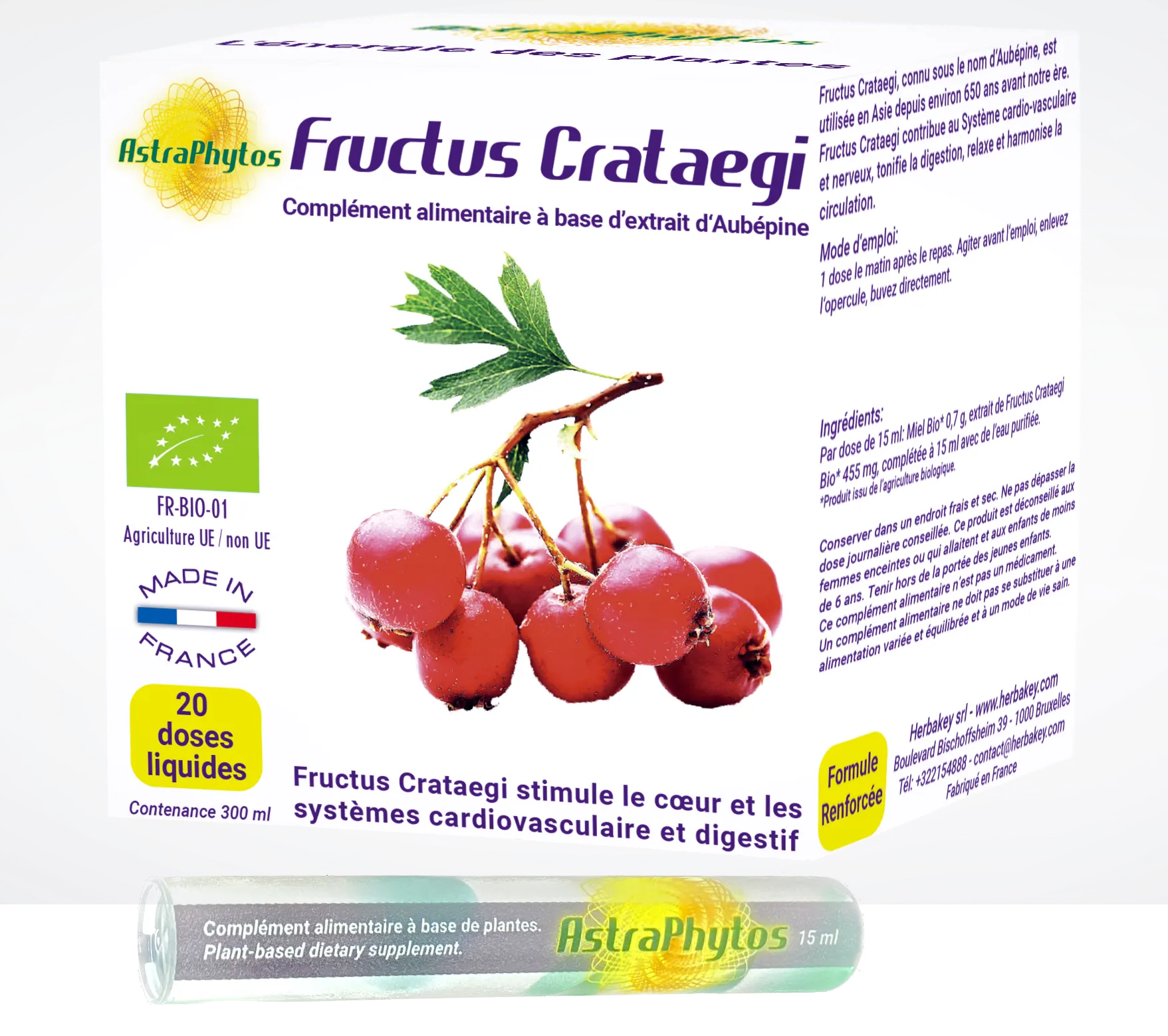 Fructus Crataegi 20 doses liquides Herbakey