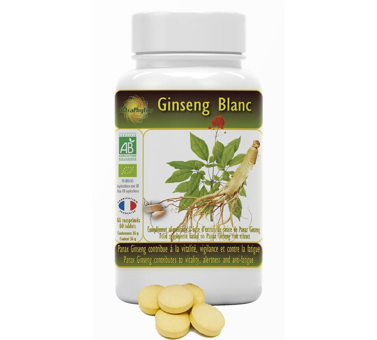 Ginseng Blanc Bio Comprimés